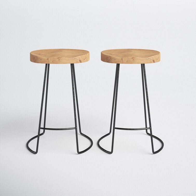 Wood and metal online kitchen stools